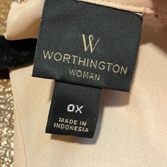 Worthington Woman Blush Stud Blouse - 0X - Picture 3 of 4